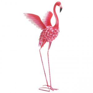 Summerfield 10019122 Flying Flamingo Metal Garden Decor - 37.5 Inches