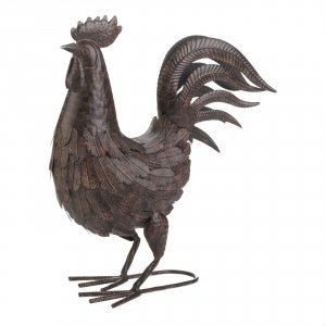 Summerfield 10019091 Country Rooster Metal Statue