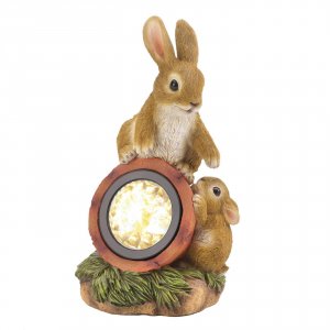 Summerfield 10018968 Mom And Baby Bunny Solar Garden Light