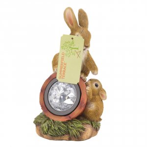 Summerfield 10018968 Mom And Baby Bunny Solar Garden Light