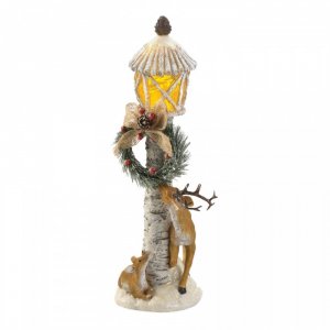 Christmas 10019062 Reindeer Light-up Light Post Figurine