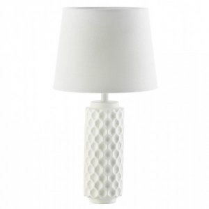 Accent 10018918 White Cylinder Honeycomb Table Lamp