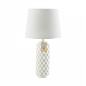 Accent 10018918 White Cylinder Honeycomb Table Lamp