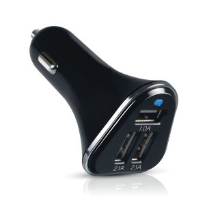 At CC52 5.2a 3-usb Car Charge Blk