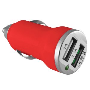 Ematic ECC08RD 2-port Car Charger Red