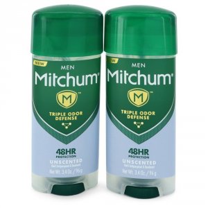 Mitchum 550495 Unscented Anti-perspirant  Deodorant Gel Twin Pack Incl