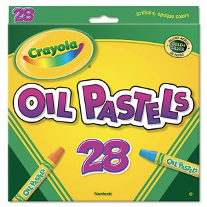 Crayola CYO 524628 Jumbo-sized Oil Pestels - Apricot, Black, Blue, Gre