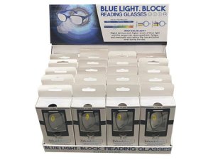 Bulk GR341 Blue Light Block Reading Glasses In Display