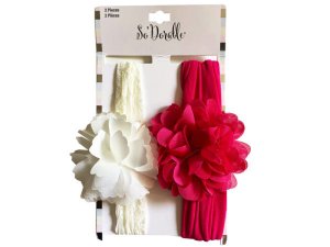 Bulk KA849 Multi-color 2 Pack Flower Headwraps