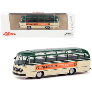 Schuco 452662300 Mercedes Benz 0321 Bus Jagermeister Green And Cream 1