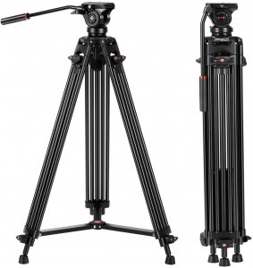 Coman KX3636 Tripod,  74 Inch Video Tripod System, Professional Heavy 