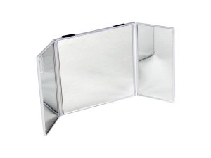 Bulk CR090 Auto Interior Sun Visor Tri Fold Make Up Mirror