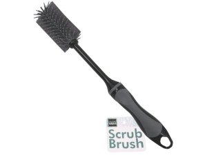 Bulk HL393 11quot; Scrub Brush With Ergonomic Rubber Handle