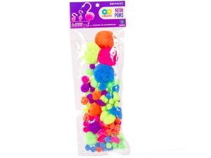 Bulk SC803 100 Pack Neon Craft Poms