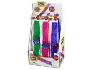 Bulk EN968 Fuzzy Bling Slap Bracelets In Countertop Display