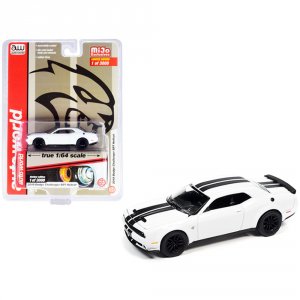 Autoworld CP7755 2019 Dodge Challenger Srt Hellcat White With Black St