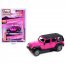 Autoworld CP7753 2018 Jeep Wrangler Rubicon Unlimited 4x4 Pink With Bl