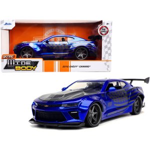 Jada 32993 2016 Chevrolet Camaro Widebody Candy Blue With Gray Metalli