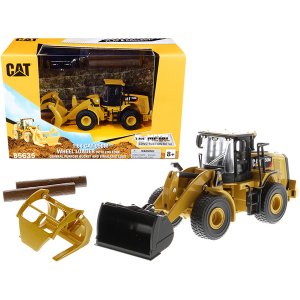 Diecast 85635 Cat Caterpillar 950m Wheel Loader With Bucket And Log Fo