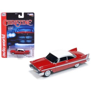 Autoworld AW6401 1958 Plymouth Fury Red With White Top Christine (1983