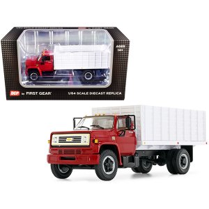 First 60-0913 Chevrolet C65 Grain Truck Red And White 164 Diecast Mode