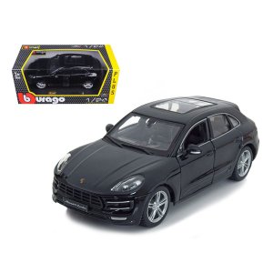 Bburago 21077BL Porsche Macan Turbo Black 124 Diecast Model Car By  21