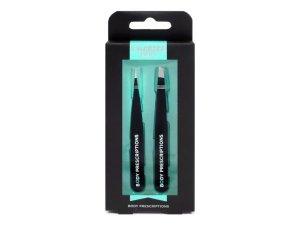 Bulk OH047 Body Prescriptions 2 Pack Black Soft Touch Tweezer Set In B