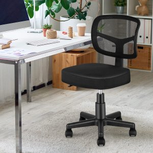 Molents B08-56101700 Armless Task Office Chair,small Desk Chair With M