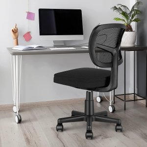 Molents B08-56101700 Armless Task Office Chair,small Desk Chair With M