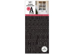 Bulk CH906 151 Piece Black Letter Sticker Set