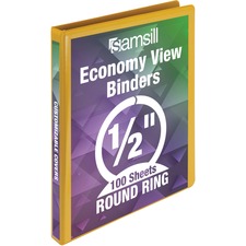 Samsill 1022029 Economy 12 Round Ring View Binder - 12 Binder Capacity