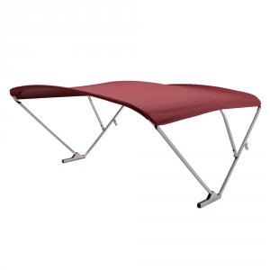 Sureshade 2020000299 Power Bimini - Clear Anodized Frame - Burgandy Fa