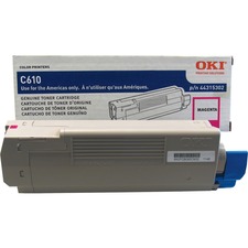 Original Okidata 44315302 Oki C610 Magenta Toner For C610cdn, C610dn, 