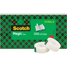 3m 810K24 Scotch 34w Magic Tape - 27.78 Yd Length X 0.75 Width - 1 Cor