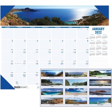 House KD-DA1X4X Earthscapes Coastlines Desk Pad - Julian Dates - Month