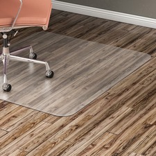 Lorell LLR 69169 Hard Floor 60 Rectangular Chairmat - Hard Floor, Wood