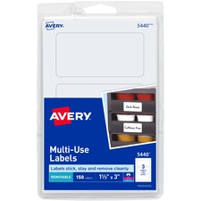 Avery AVE 05440 Averyreg; Removable Labels - 1 12 Height X 3 Width - R