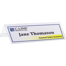 C-line CLI 87597 Heavyweight Rigid Plastic Name Tent Holder - Medium S