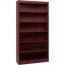 Lorell LLR 60074 Panel End Hardwood Veneer Bookcase - 36 X 12 X 72 - 6