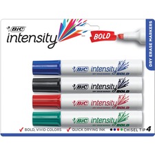 Bic BIC DECP41ASST Intensity Bold Vivid Dry-erase Markers - Chisel Mar