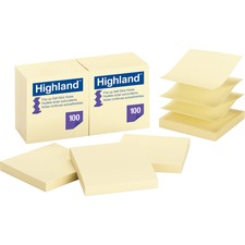 3m MMM 6549PUY Highland Self-sticking Notepads - 1200 - 3 X 3 - Square