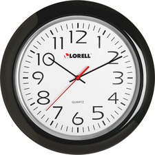 Lorell LLR 60989 13-14 Round Quartz Wall Clock - Analog - Quartz - Whi