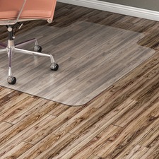 Lorell LLR 69167 Hard Floor Wide Lip Vinyl Chairmat - Hard Floor, Wood