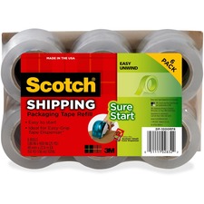 3m MMM DP1000RF6 Scotch Sure Start Packaging Tape - 22.20 Yd Length X 