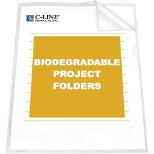 C-line CLI 62627 Biodegradable Poly Project Folders - Reduced Glare, 1