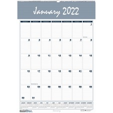 House HOD 334 Bar Harbor 12-month Wall Calendar - Julian Dates - Month