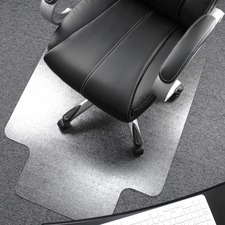 Floortex FLR 1113427LR Cleartex Plush Pile Polycarbonate Chairmat Wlip