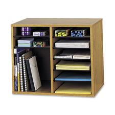 Safco SAF 9420MO Safco Adjustable 12-slot Wood Literature Organizer - 