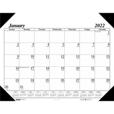 House HOD 0124 Recycled Compact Size Economy Desk Pad - Monthly - Janu