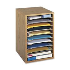 Safco 9419MO Safco Adjustable Vertical Wood Shelf Organizer - 11 Compa